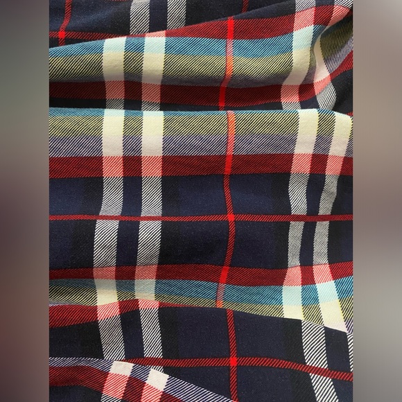 Maxi Kimono - Challis Plaid Red & Blue Duster - Picture 5 of 8